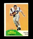 1960 Fleer ROOKIE Football Card #99 Rookie Bill Mathis Houston Oilers. EX-M
