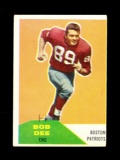 1960 Fleer ROOKIE Football Card #111 Rookie Bob Dee Boston Patriots. EX-MT
