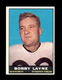 1961 Topps Football Card #104 Hall of Famer Bobby Layne Pittsburgh Steelers