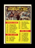 1961 Topps Football Card #122 Checklist 78 Thru 132. Unchecked EX-MT Condit