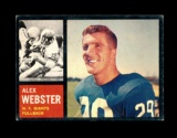 1962 Topps Football Card #105 Alex Webster New York Giants. EX Condition