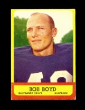 1963 Topps Football Card #11 Bob Boyd Baltimore Colts. EX+ Condition