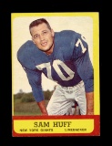 1963 Topps Football Card #59 Hall of Famer Sam Huff New York Giants. EX-MT+