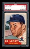 1953 Topps Baseball Card #87 Ed Lopat New York Yankees.  Certified PSA VG-E