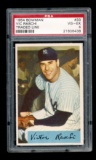 1954 Bowman Baseball Card #33 Vic Raschi New York Yankees (Traded Line). Ce