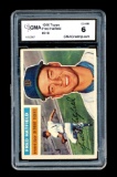 1956 Topps Baseball Card #318 Fred Hatfield Detroit Tigers. Certified GMA E