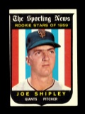 1959 Topps Baseball Card #141 Joe Shipley New York Giants. EX-MT Condition