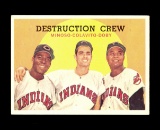 1959 Topps Baseball Card #166 Destruction Crew Minoso-Colovito-Doby. Tape R