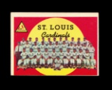1959 Topps Baseball Card #223 St Louis Cardinal Team & Checklist. Unchecked