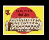 1959 Topps Baseball Card #248 Boston Red Sox Team & Checklist.Unchecked. EX