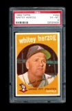 1959 Topps Baseball Card #392 Whitey Herzog Kansas City Athletics. Certifie