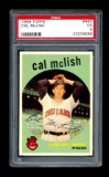 1959 Topps Baseball Card #445 Cal McLish Cleveland Indians. Certified PSA E