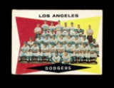 1960 Topps Baseball Card #18 Los Angeles Dodgers Team & Checklist 1st Serie