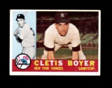 1960 Topps Baseball Card #109 Cletis Boyer New York Yankees. EX Condition