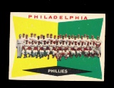1960 Topps Baseball Card #302 Philadelphia Phillies Team & Checklist 5th Se