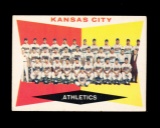 1960 Topps Baseball Card #413 Kansas City Athletics Team & Checklist 6th Se