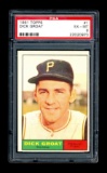 1961 Topps Baseball Card #1 Dick Groat Pittsburgh Pirates. Certified PSA EX