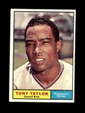 1961 Topps Baseball Card #411 Tony Taylor Philadelphia Phillies. NM Conditi