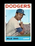 1964 Topps Baseball Card #68 Willie Davis Los Angeles Dodgers. NM Condition