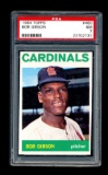 1964 Topps Baseball Card #460 Hall of Famer Bob Gibson St Louis Cardinals.