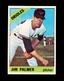 1966 Topps ROOKIE Baseball Card #126 Rookie Hall of Famer Jim Palmer Baltim
