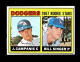 1967 Topps ROOKIE Baseball Card #12 1967 Dodgers Rookie Stars Campanis-Sing