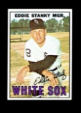 1967 Topps Baseball Card #81 Eddie Stanky-Manager Chicago White Sox. NM Con
