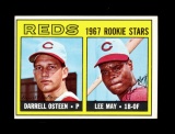 1967 Topps ROOKIE Baseball Card #222 1967 Reds Rookie Stars Osteen-May. NM