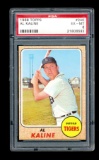 1968 Topps Baseball Card #240 Hall of Famer Al Kaline Detroit Tigers. Certi