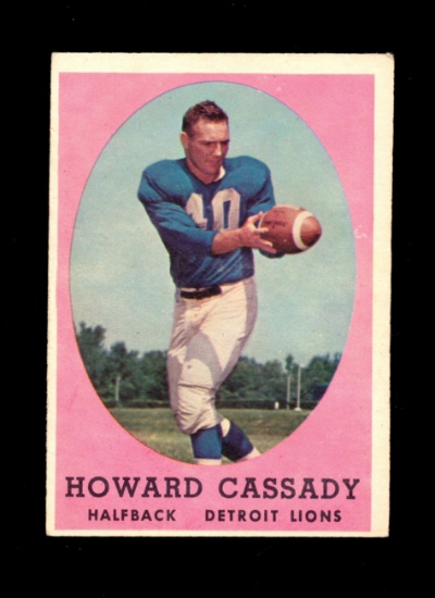 1958 Topps Football Card #7 Howard Cassady Detroit Lions. EX Condition