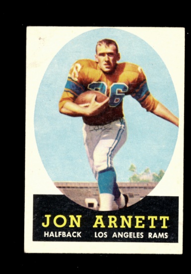 1958 Topps ROOKIE Football Card #20 Rookie Jon Arnett Los Angeles Rams. EX