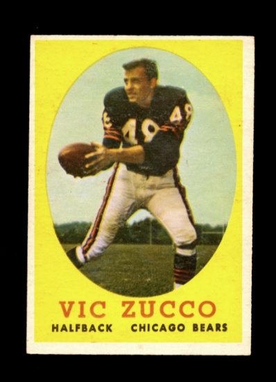 1958 Topps Football Card #36 Vic Zucco Chicago Bears. EX Condition