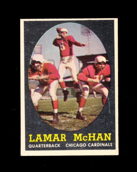 1958 Topps Football Card #68 Lamar McHan Chicago Bears. EX-MT+ Condition