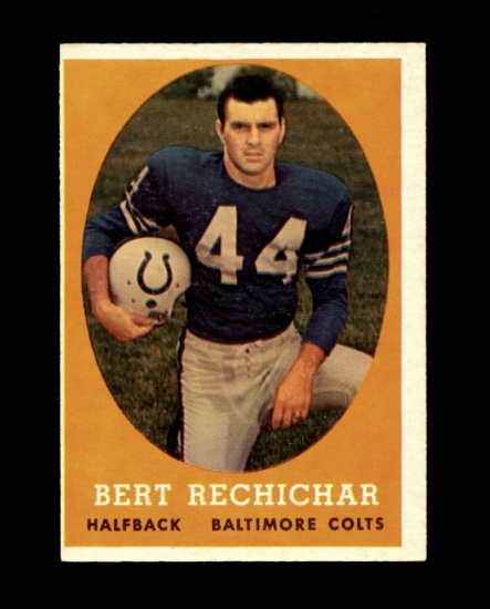 1958 Topps Football Card #74 Bert Rechichar Baltimore Colts. EX-MT Conditio