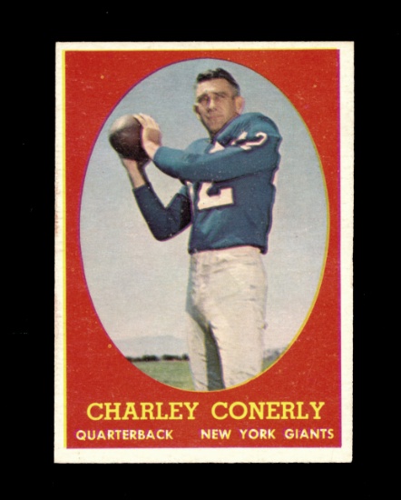 1958 Topps Football Card #84 Charlie Conerly New York Giants. NM Condition