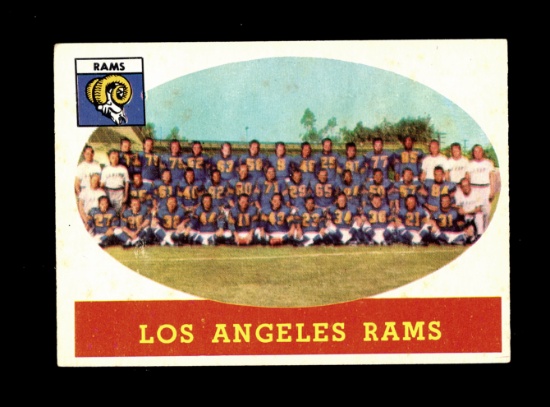 1958 Topps Football Card #85 Los Angeles Rams . EX-MT Condition