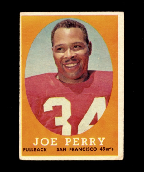 1958 Topps Football Card #93 Hall of Famer Joe Perry San Francisco 49ers. E