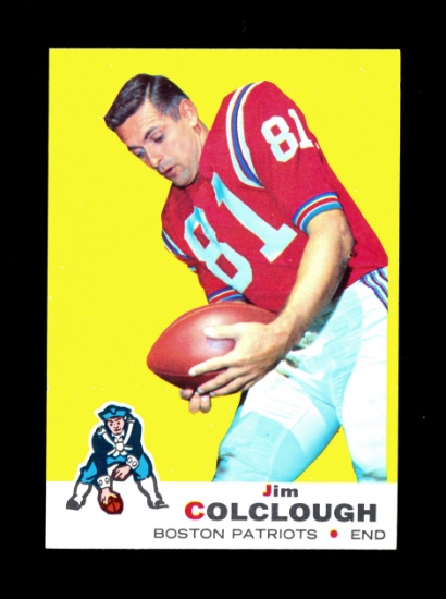 1969 Topps Football Card #8  Jim Coloclouh Boston Patriots. NM+ Condition.