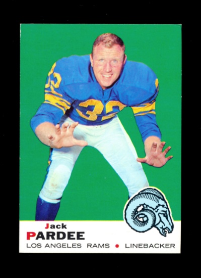 1969 Topps Football Card #12 Jack Pardee Los Angeles Rams. NM+ Condition.