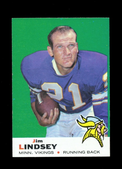 1969 Topps Football Card #13 Jim Lindsey Minnesota Vikings. NM+ Condition.