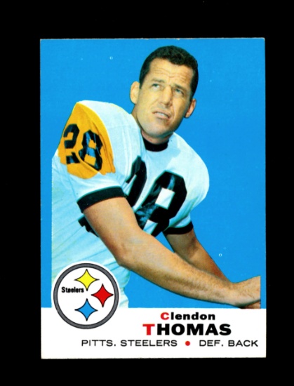 1969 Topps Football Card #42 Clendon Thomas Pittsburgh Steelers. NM+ Condit