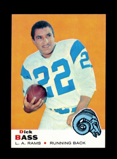 1969 Topps Football Card #81 Dick Bass Los Angeles Rams. NM+ Condition.