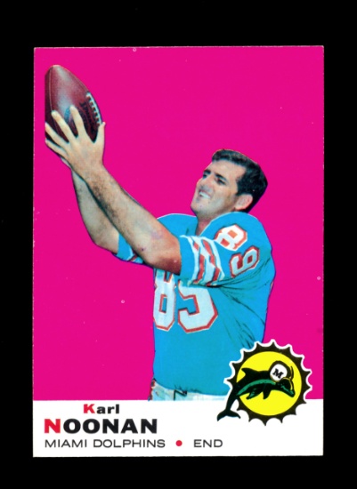 1969 Topps Football Card #90 Karl Noonnan Miami Dolphins. NM+ Condition.