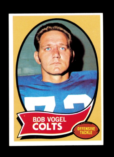 1970 Topps Football Card #15 Bob Vogel Baltimore Colts. NM Condition.
