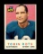 1959 Topps Football Card #170 Tobin Rote Detroit Lions.