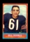1963 Topps Football Card #70 Hall of Famer Bill George Chicago Bears.