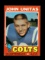 1971 Topps Football Card #1 Hall of Famer John Unitas Baltimore Colts. Dama
