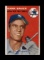 1954 Topps Baseball Card #130 Hank Bauer New York Yankees.