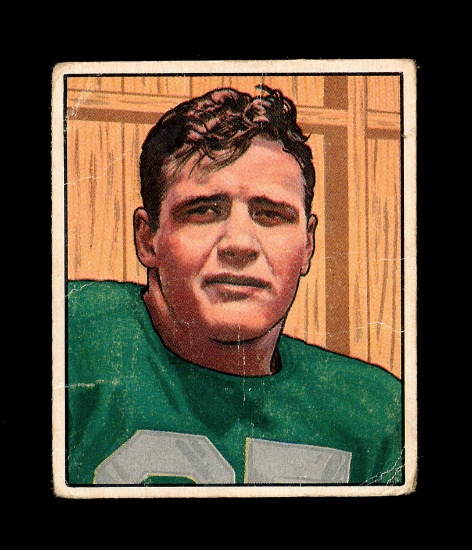 1950 Bowman Football Card #42 Barry French Baltimore Colts.