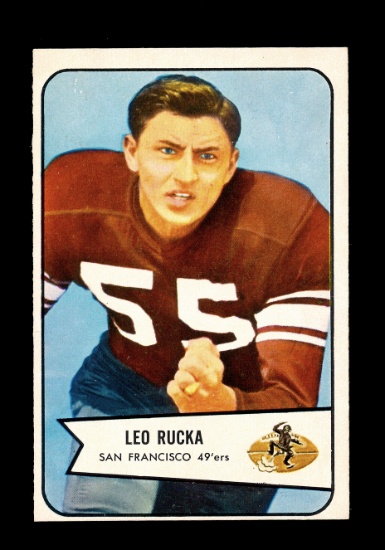 1954 Bowman Football Card #18 Leo Rucka San Francisco 49ers.
